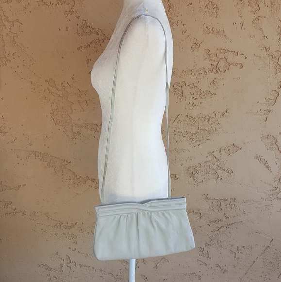 Ande - Vintage Gray Leather Clutch/Crossbo… - Picture 2 of 6